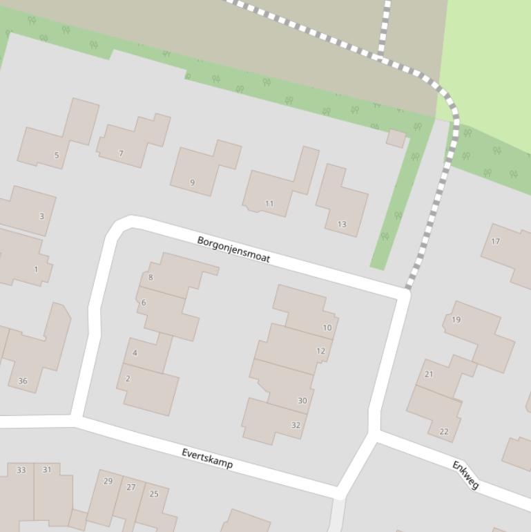 Kaart van  Borgonjensmoat.