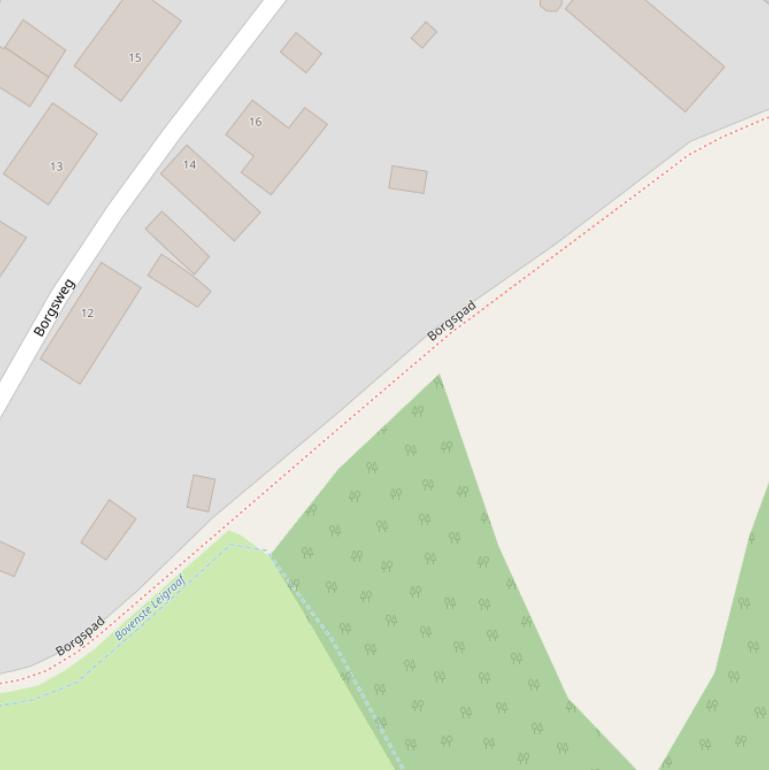 Kaart van het Borgspad.