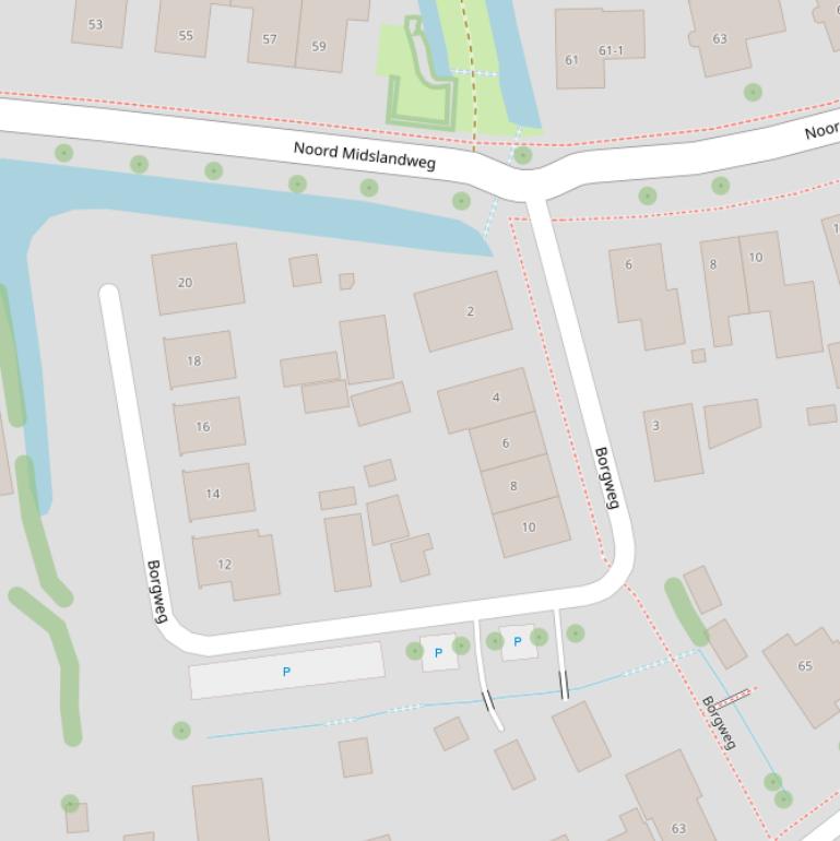 Kaart van de Borgweg.