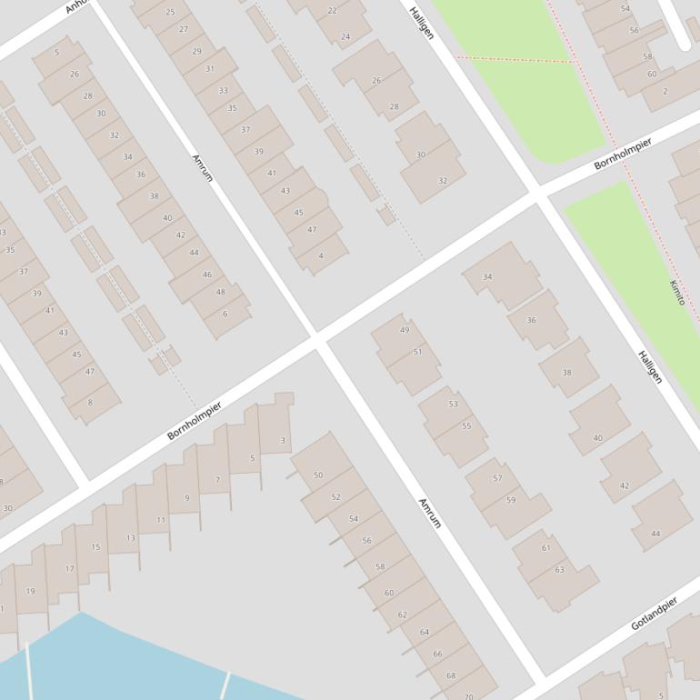 Kaart van  Bornholmpier.