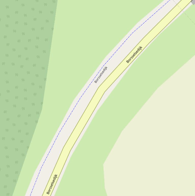 Kaart van de Borsselsedijk.