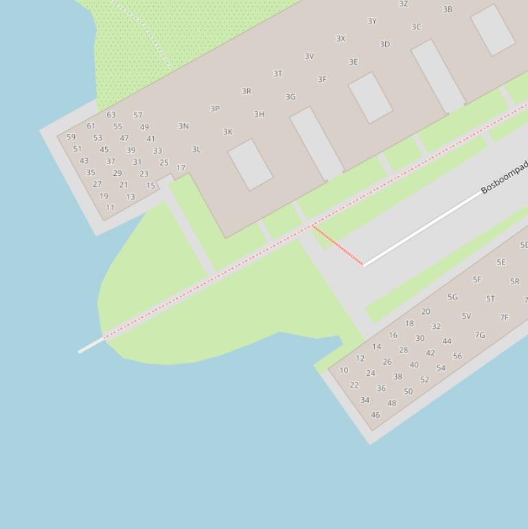 Kaart van het Bosboompad.