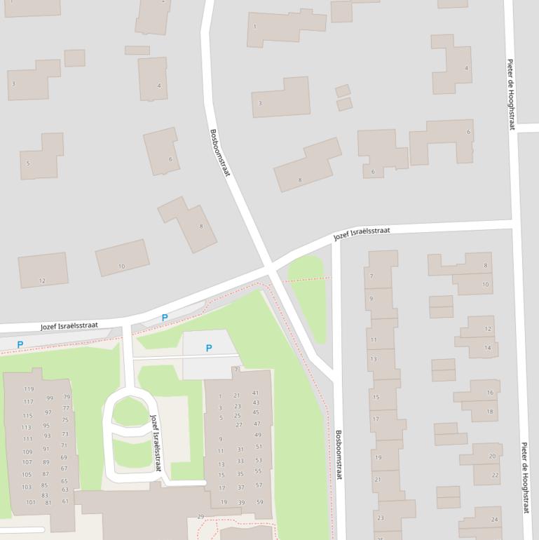 Kaart van de Bosboomstraat.