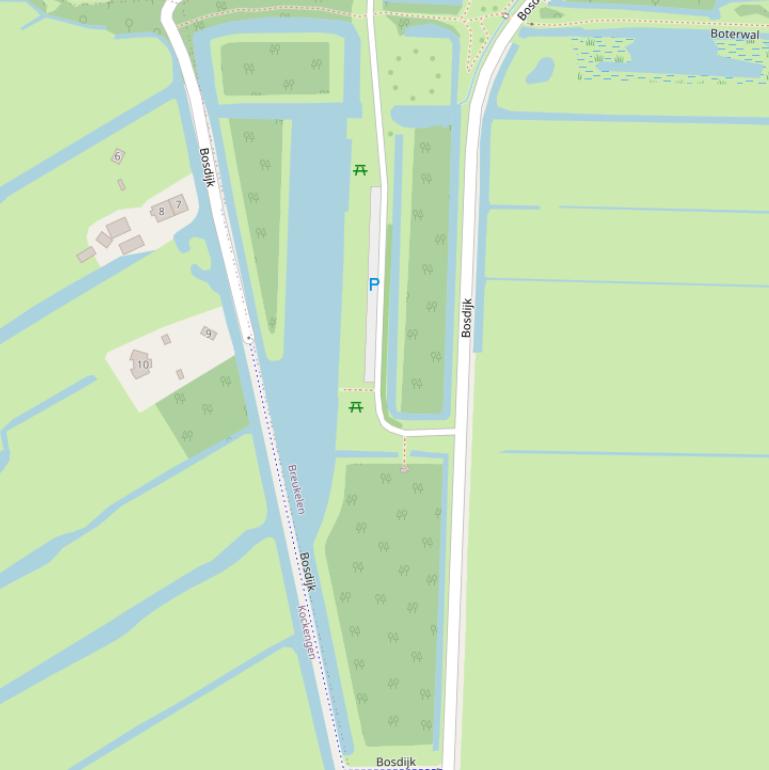 Kaart van de Bosdijk.