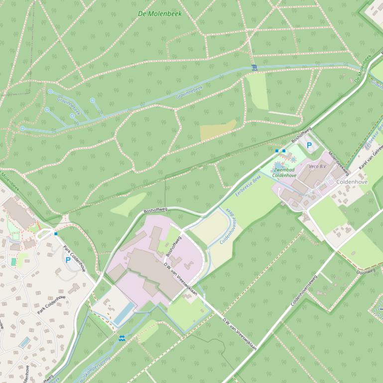 Kaart van de Boshoffweg.