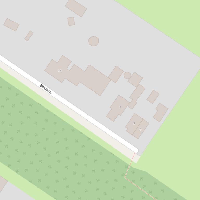 Kaart van de Boslaan.
