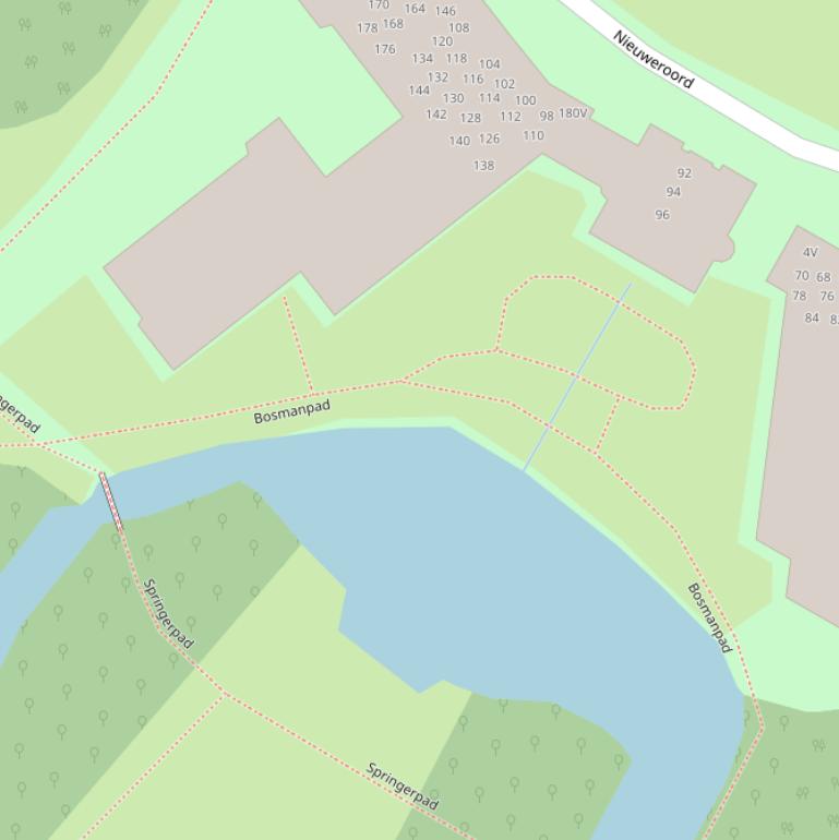 Kaart van het Bosmanpad.