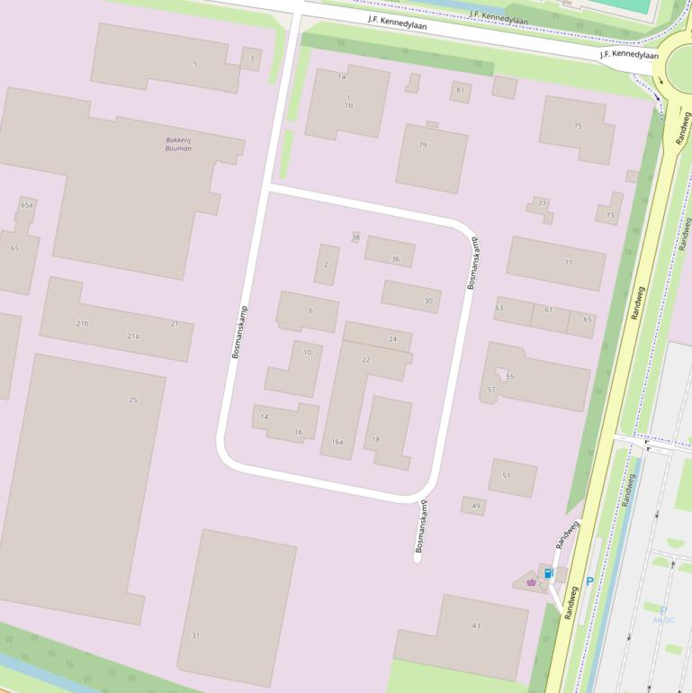 Kaart van  Bosmanskamp.