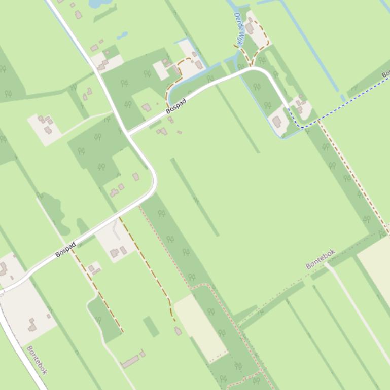 Kaart van het Bospad.