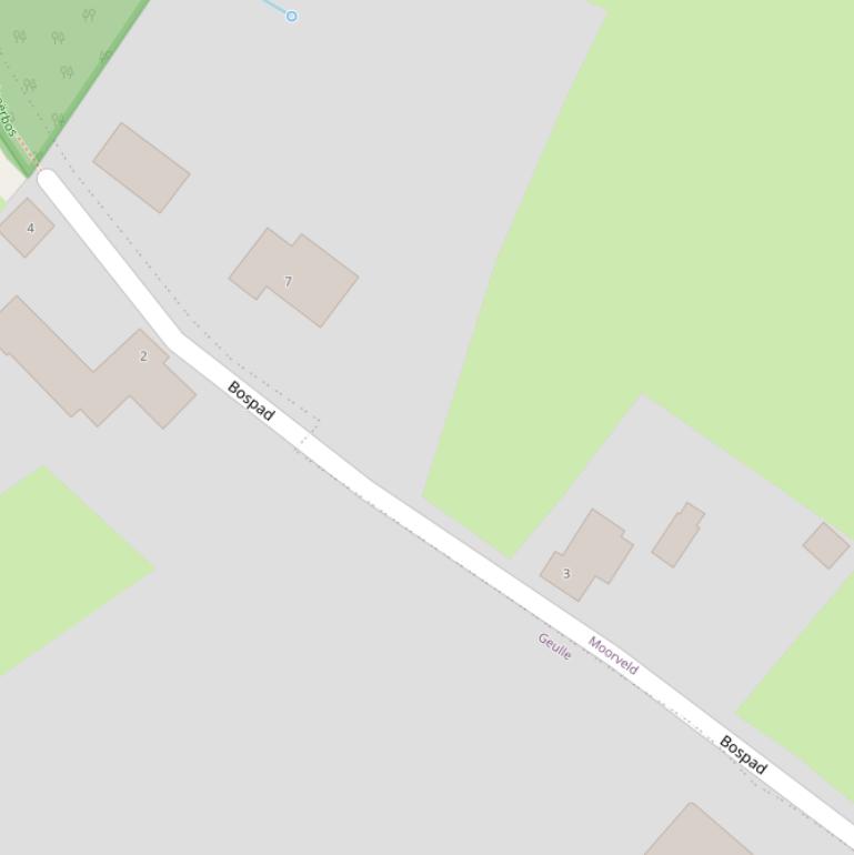 Kaart van het Bospad.