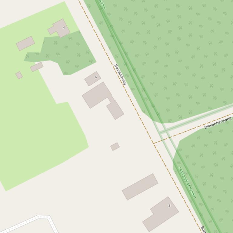 Kaart van de Bosrandweg.