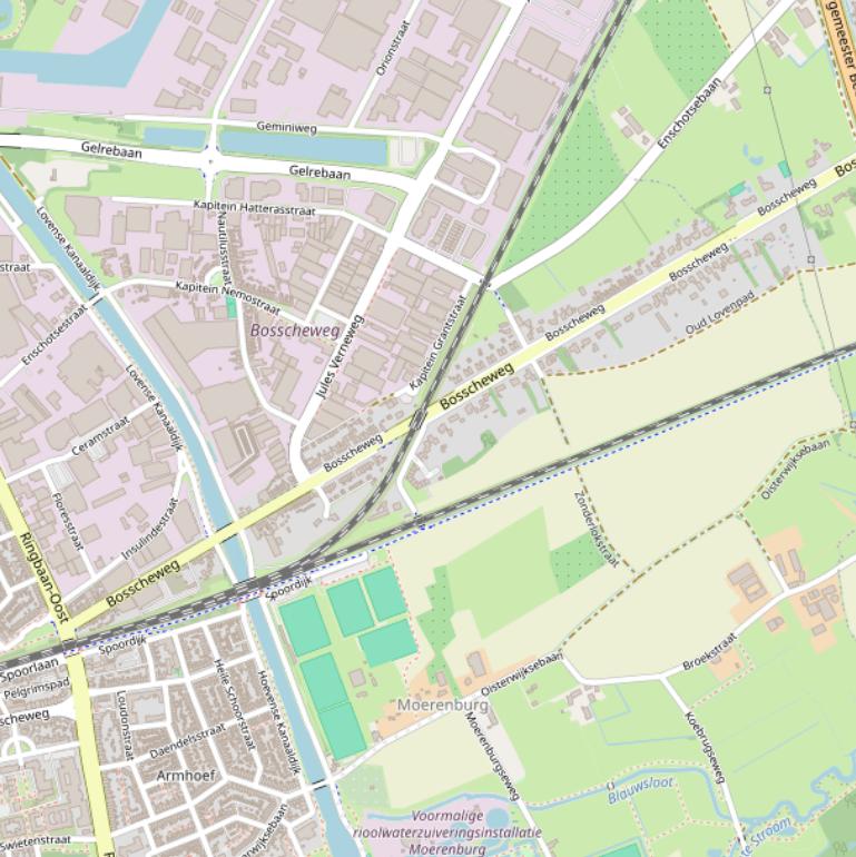 Kaart van de Bosscheweg.