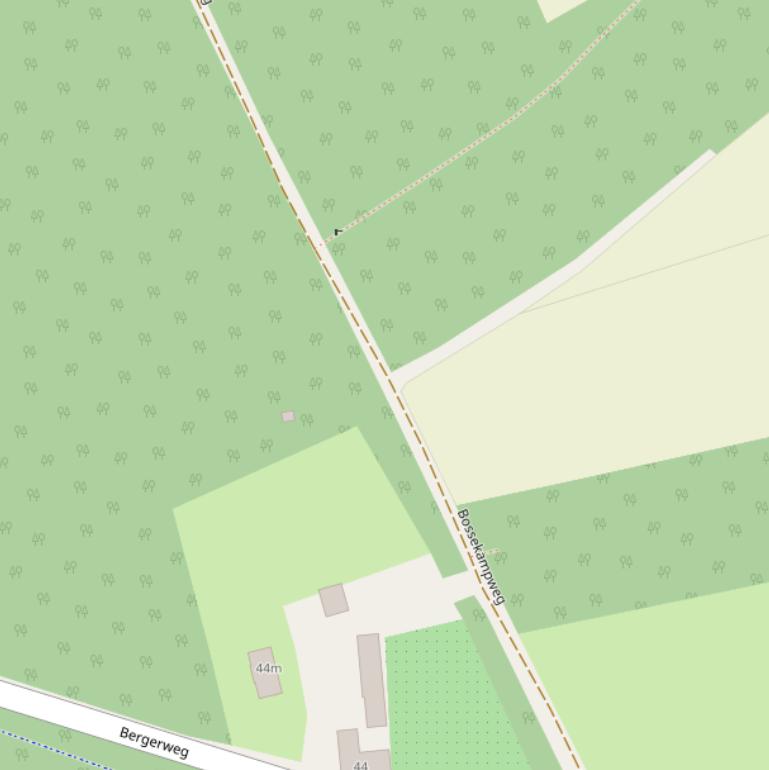 Kaart van de Bossekampweg.