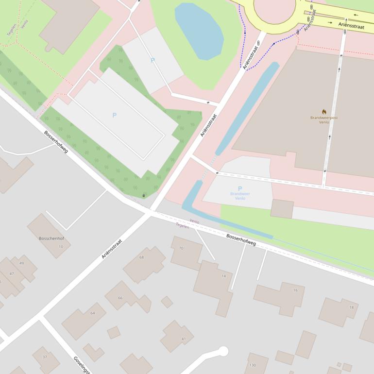 Kaart van de Bosserhofweg.