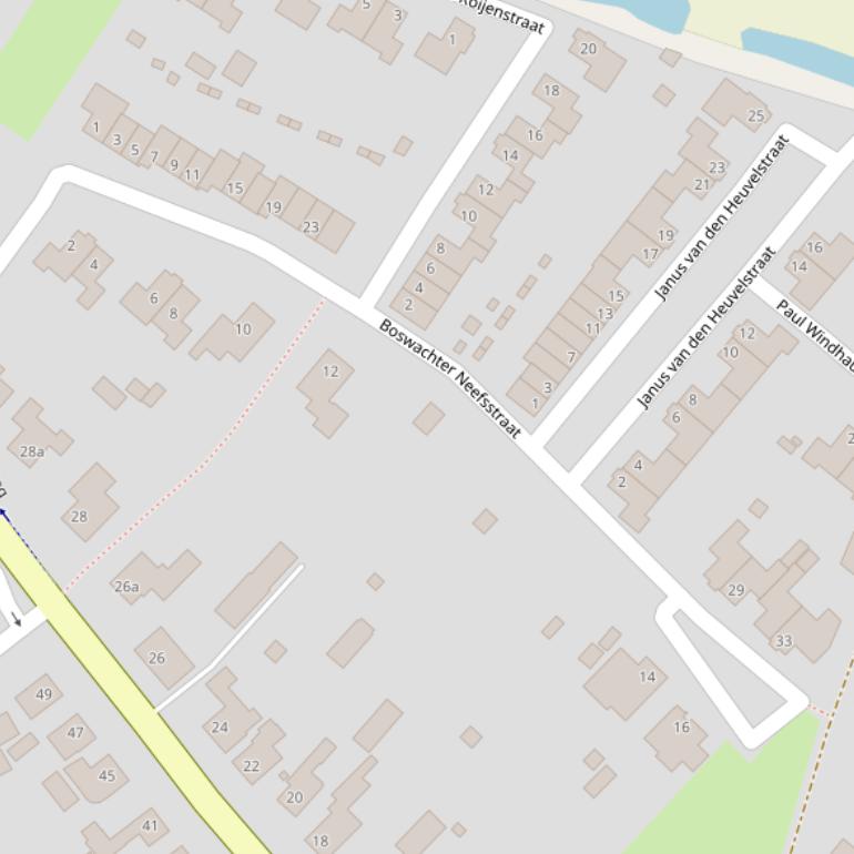 Kaart van de Boswachter Neefsstraat.