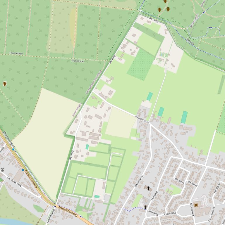 Kaart van de Bosweg.