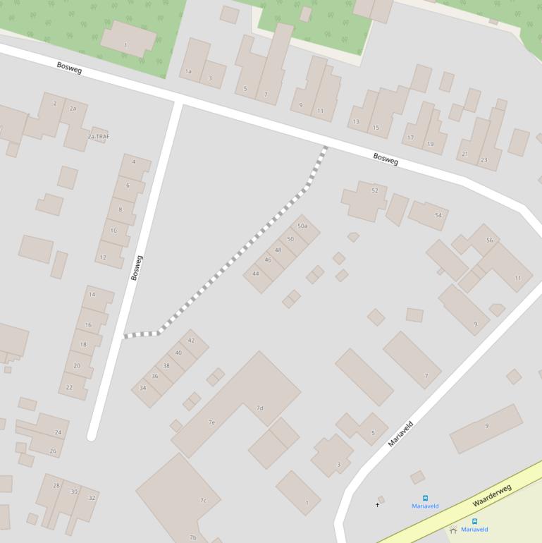 Kaart van de Bosweg.