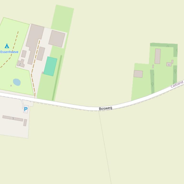 Kaart van de Bosweg.