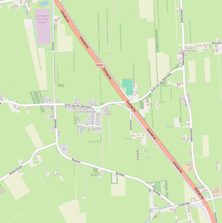 Kaart van de Bosweg.