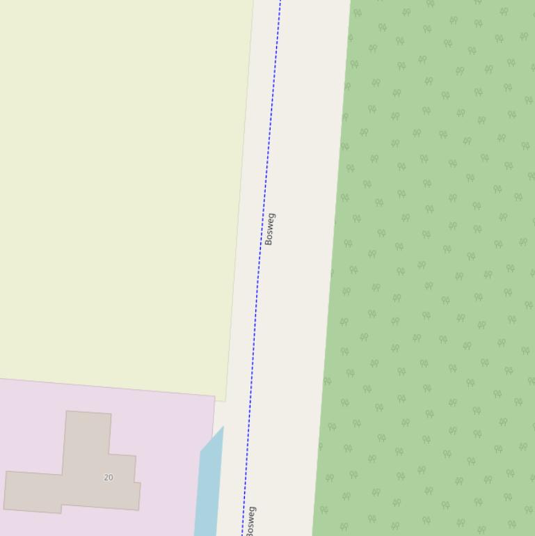 Kaart van de Bosweg.