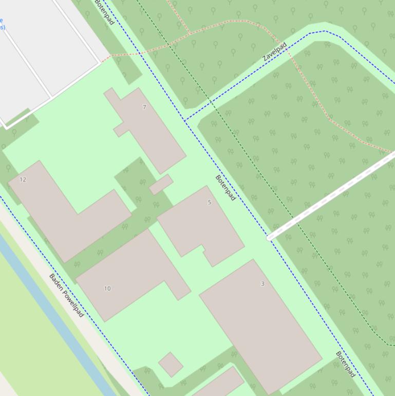 Kaart van het Botenpad.