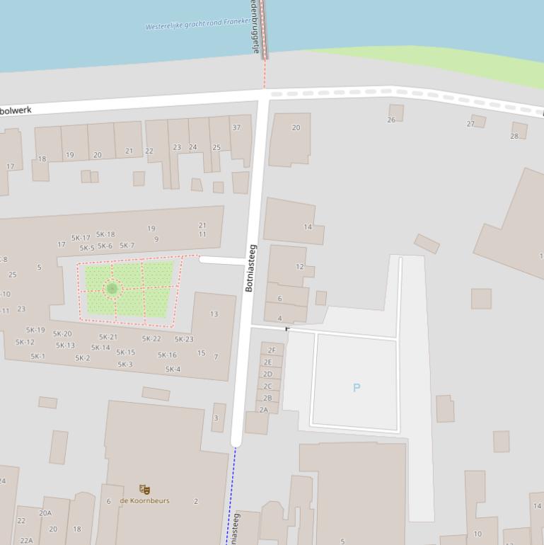 Kaart van de Botniasteeg.