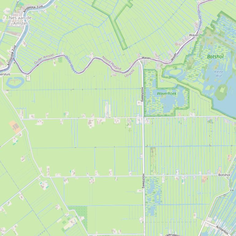 Kaart van de Botsholsedwarsweg.