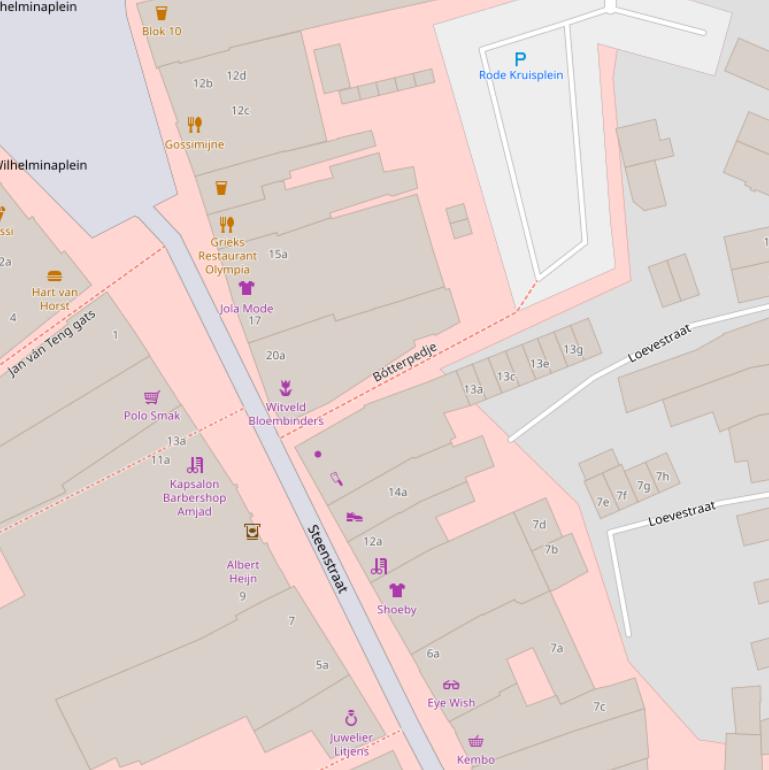 Kaart van  Bótterpedje.