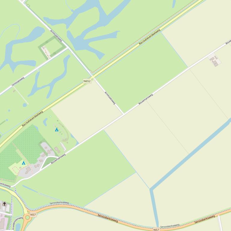 Kaart van de Bouwmansweg.