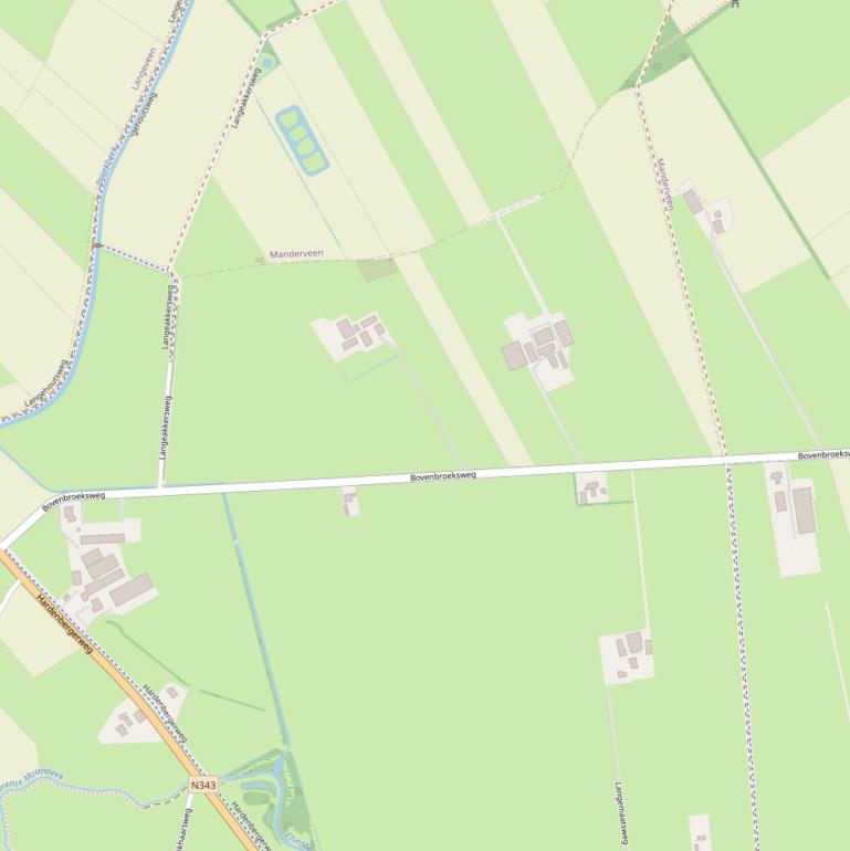 Kaart van de Bovenbroeksweg.