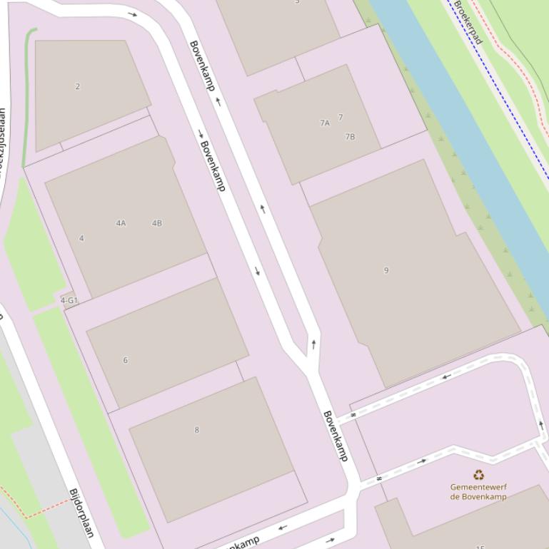 Kaart van  Bovenkamp.