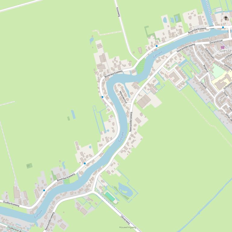 Kaart van de Bovenkerkseweg.