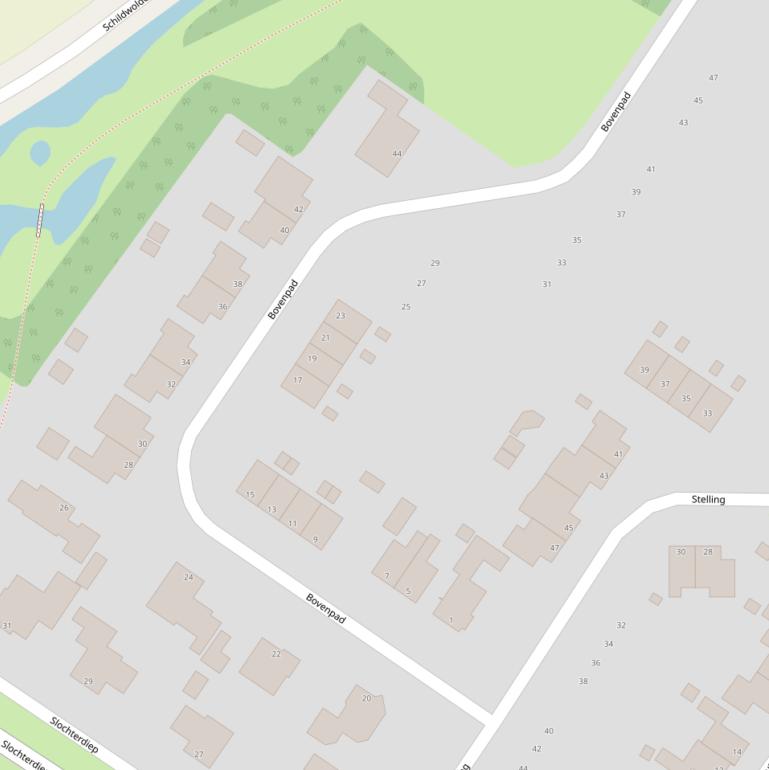 Kaart van het Bovenpad.