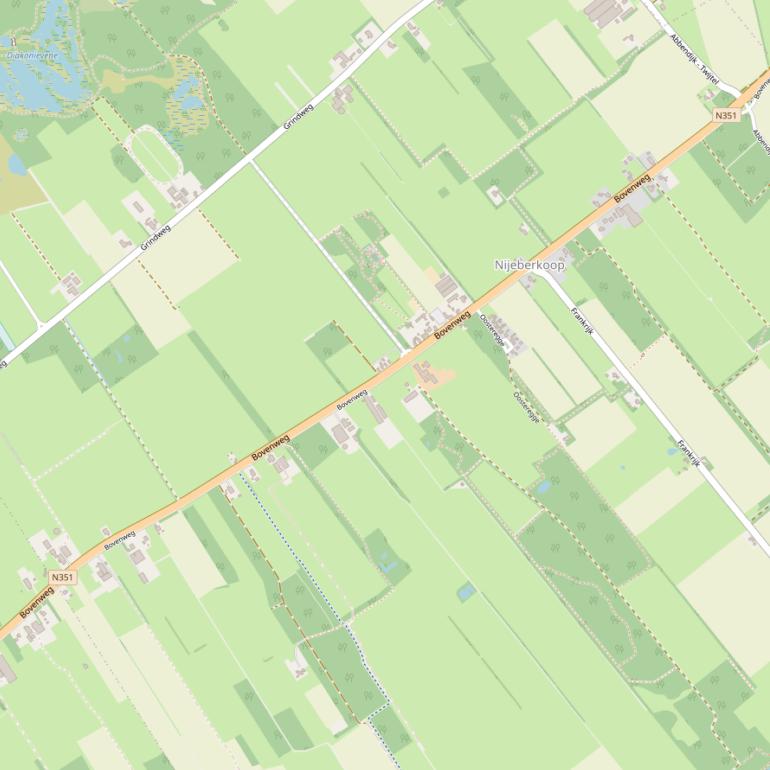 Kaart van de Bovenweg.