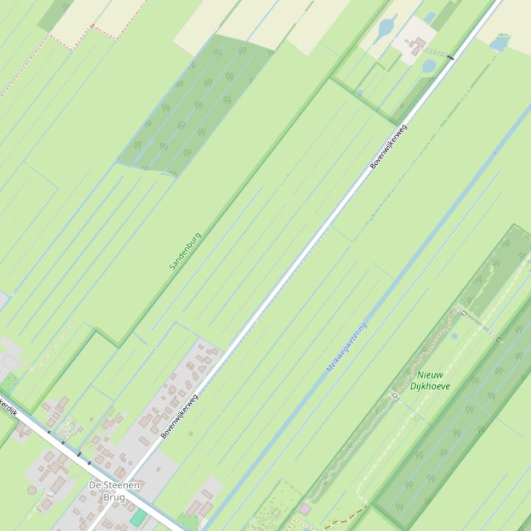 Kaart van de Bovenwijkerweg.