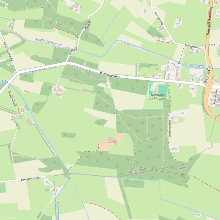 Kaart van de Boxbergerweg.