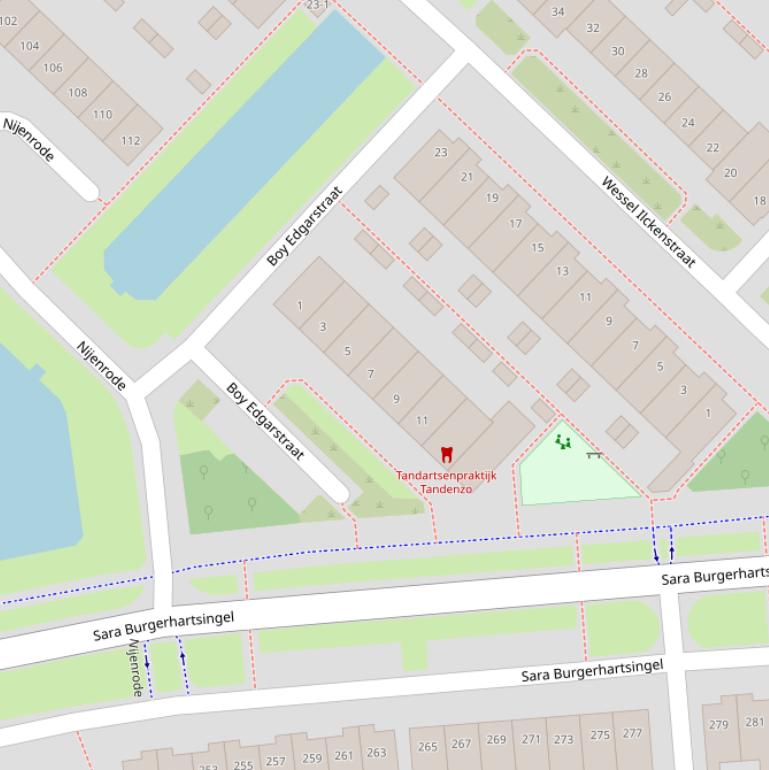 Kaart van de Boy Edgarstraat.