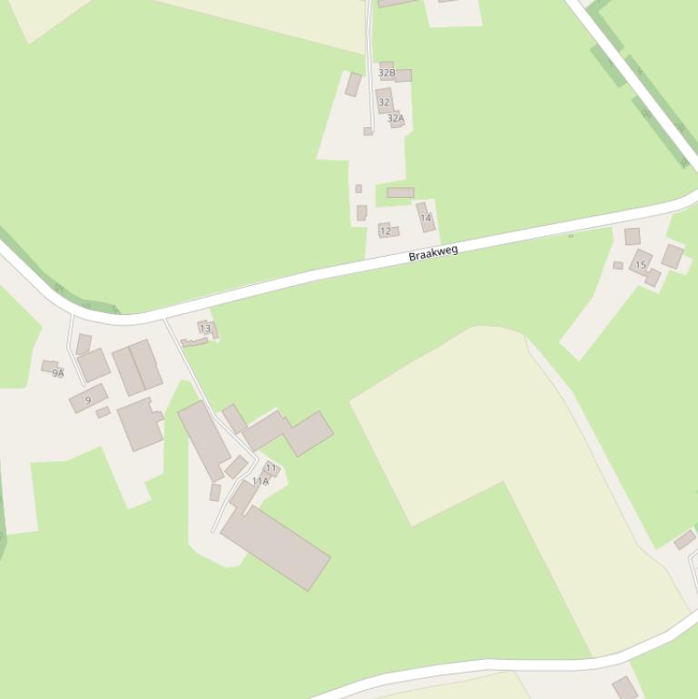 Kaart van de Braakweg.