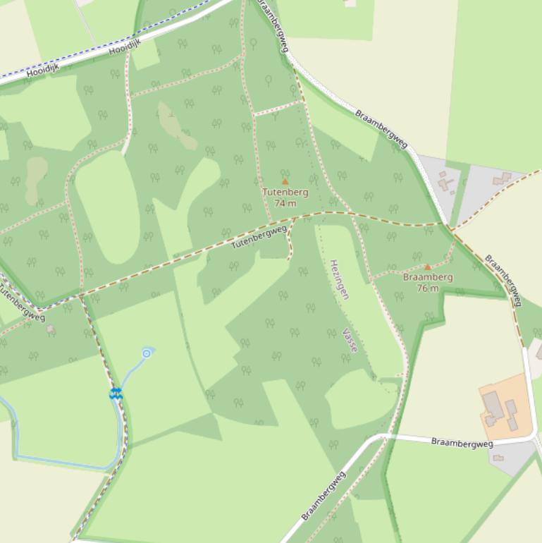 Kaart van de Braambergweg.