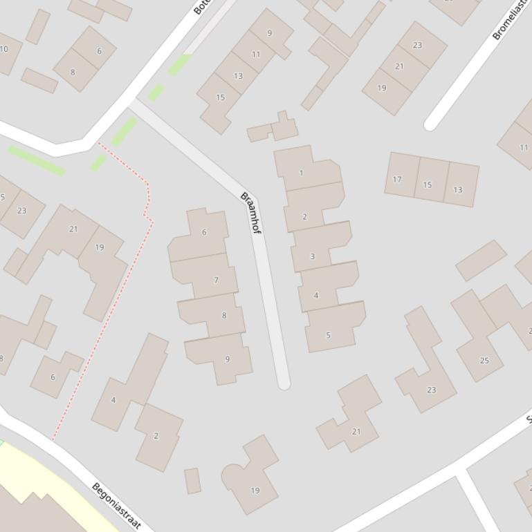 Kaart van de Braamhof.