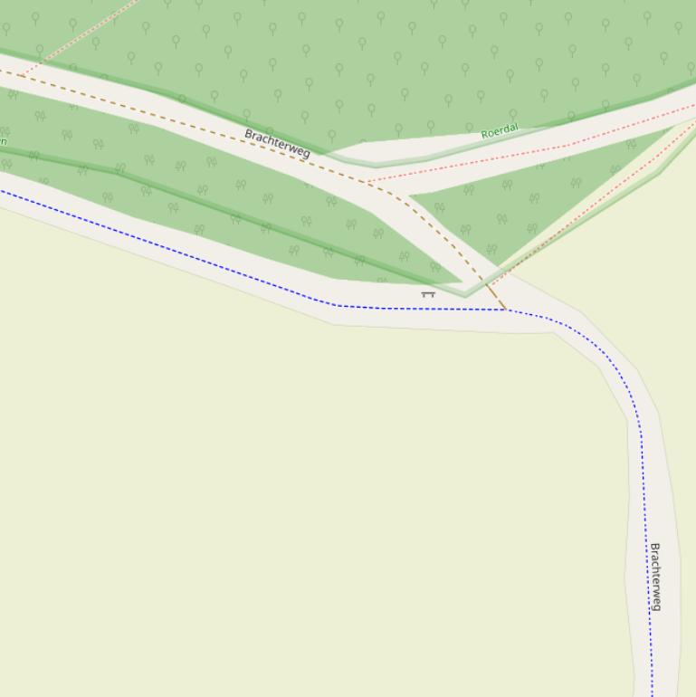 Kaart van de Brachterweg.