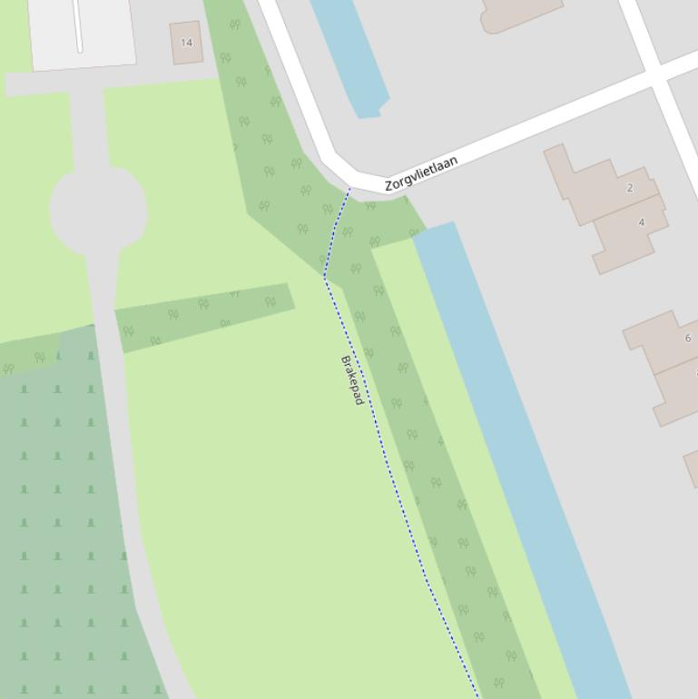 Kaart van het Brakepad.