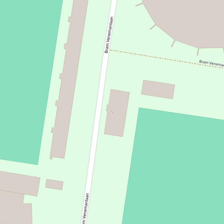 Kaart van de Bram Venemanlaan.