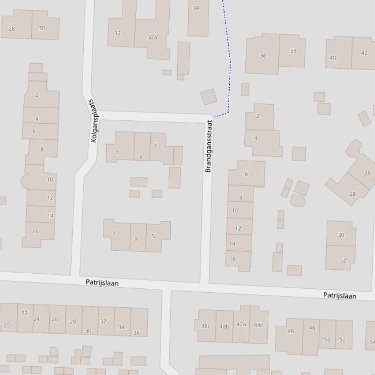 Kaart van de Brandgansstraat.