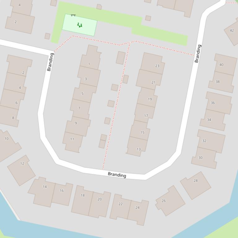 Kaart van  Branding.