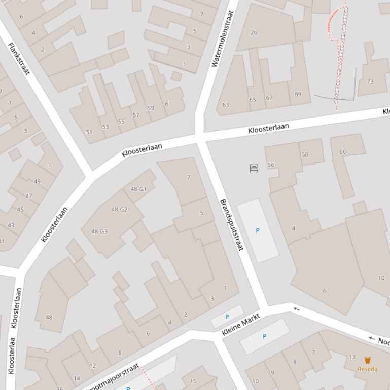 Kaart van de Brandspuitstraat.