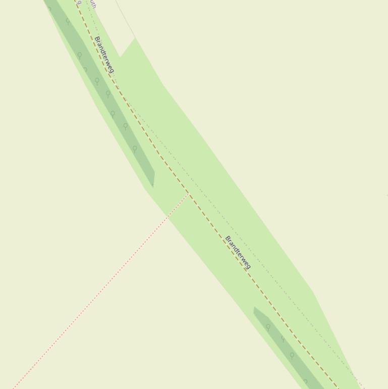 Kaart van de Brandterweg.