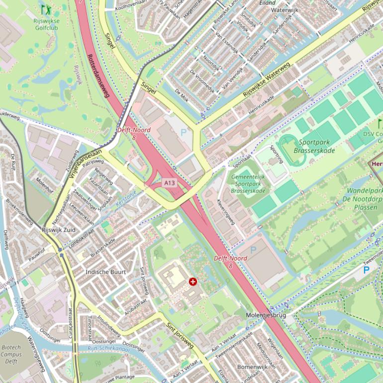 Kaart van de Brasserskade.