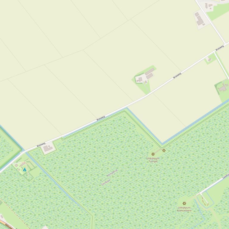 Kaart van de Brasweg.