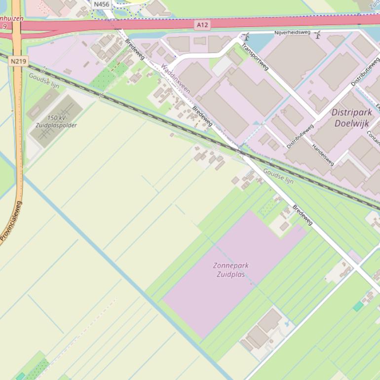 Kaart van de Bredeweg.